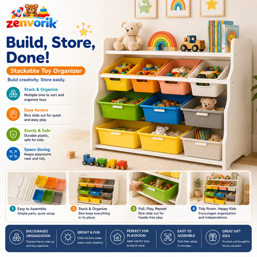 Zenvorik™ ColorStack Toy Station