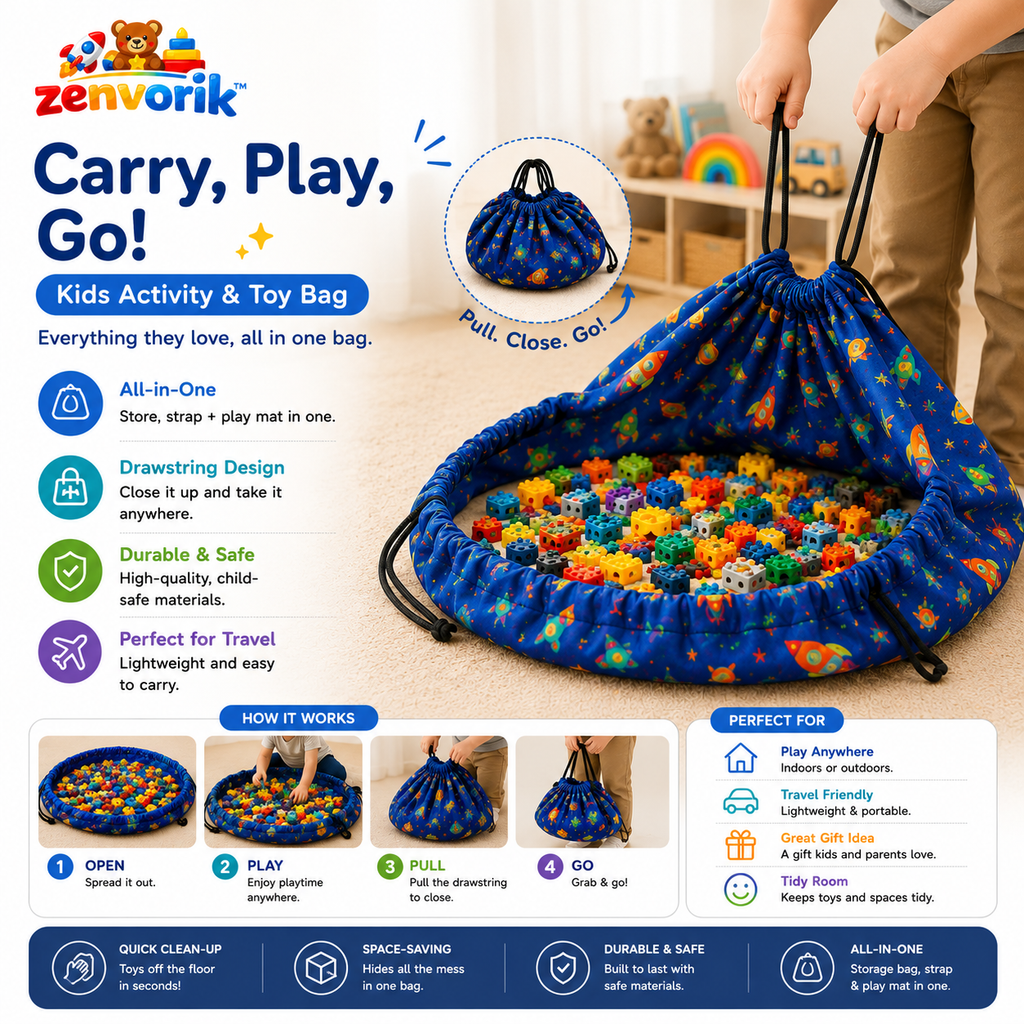 Zenvorik™ Grab-N-Play Adventure Bag